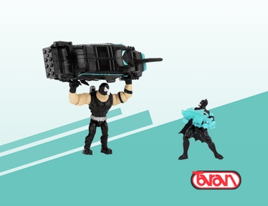 Batcycle Dos Figuras 10 Cm Bane vs. Batman DC 67811