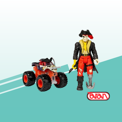 DieCast 1:64 + Figuras Captain Black Monsetr Jam 58731