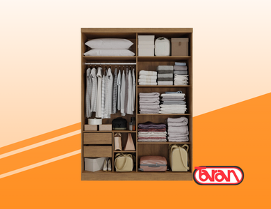 PLACARD ROPERO - MDF-Y-MDP MARRÓN J563