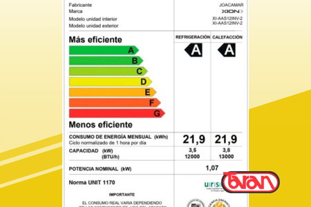 AIRE ACONDICIONADO INVERTER 12000 BTU XION XI-AAS12INV-2
